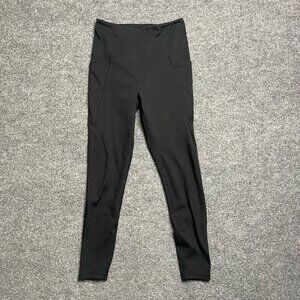 Danskin Womens Leggings Pants Black Leg Pockets Workout Yoga Solid Pull On S